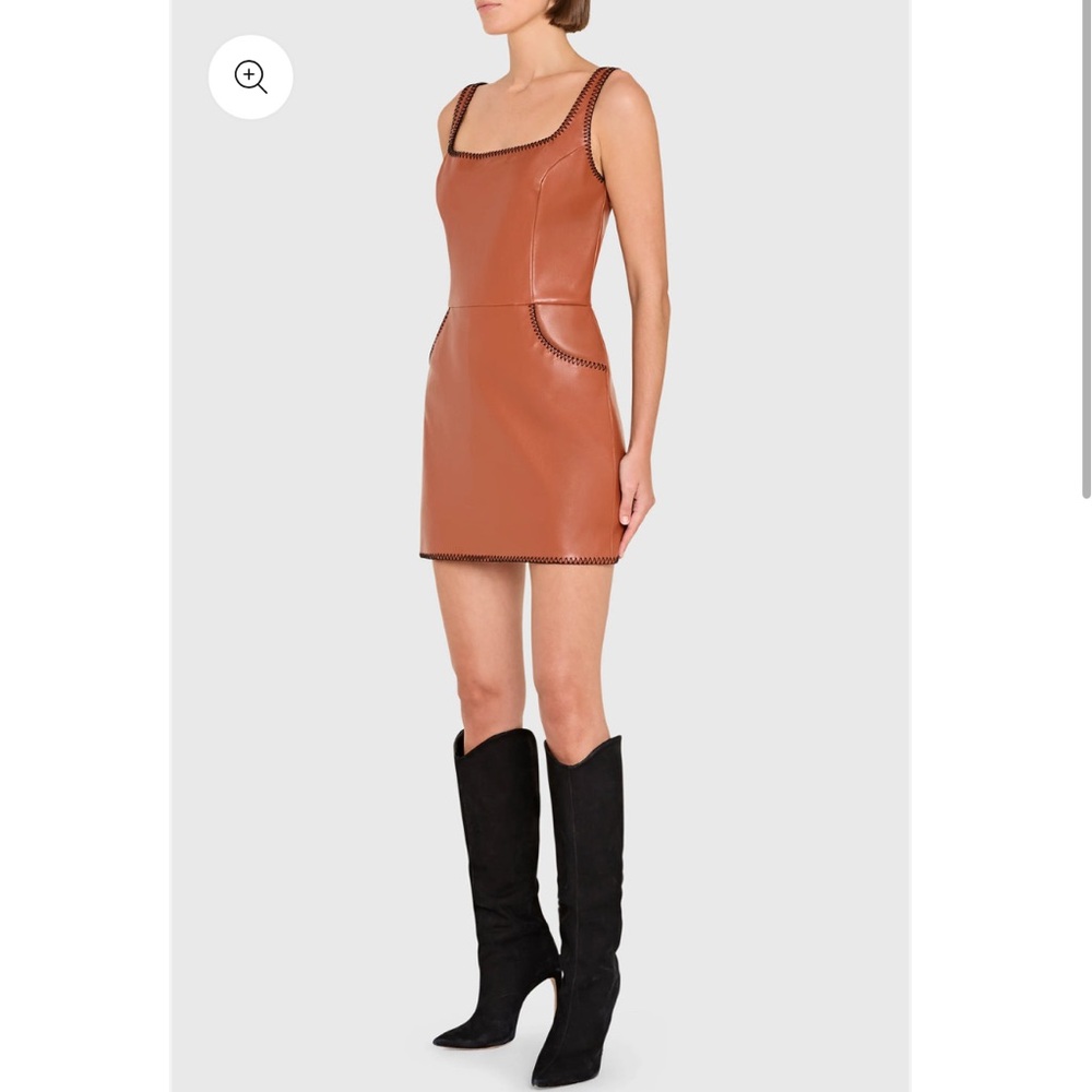 Amanda Uprichard Ginger Skort Romper in Chestnut